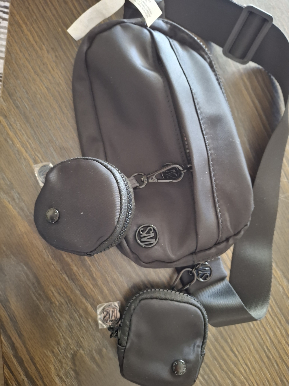 Steve Madden Black Travel Fanny Pack Waist Bag with Detachable Pouches